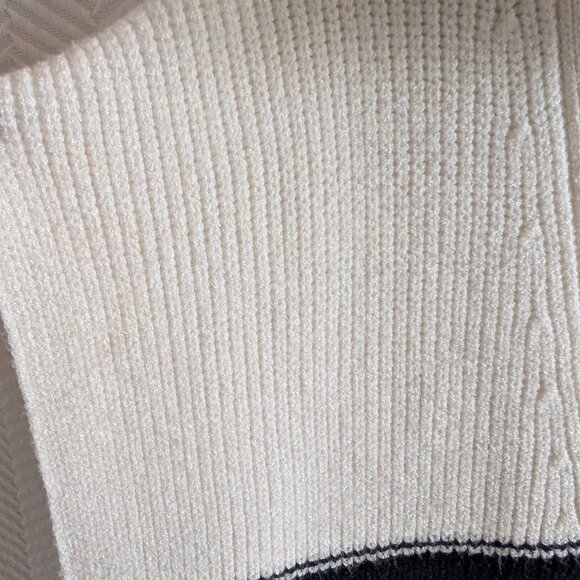 Laundry by Shelli Segal Striped Half Zip Sleeveless Pullover Large Coastal Chic - Picture 8 of 12